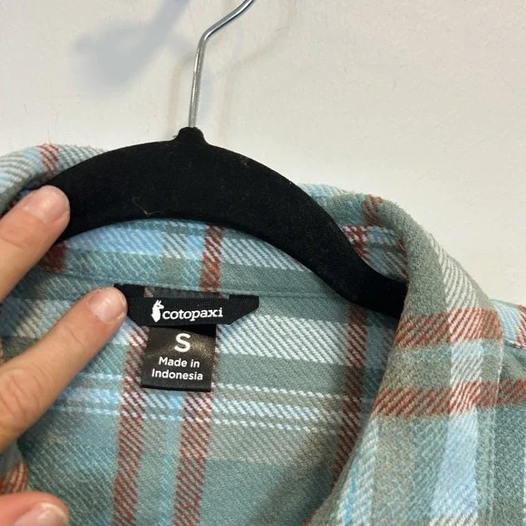 Cotopaxi Mero Flannel Shirt Womens Blue Plaid Organic Cotton Heavyweight Small - Picture 4 of 10